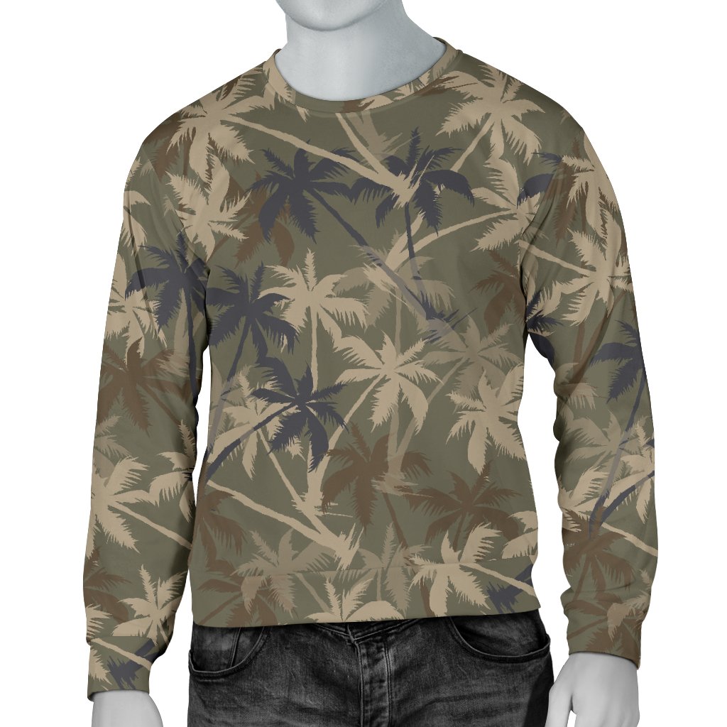 Palm Tree Camouflage Men Crewneck Sweatshirt