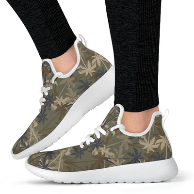 Palm Tree Camouflage Mesh Knit Sneakers Shoes