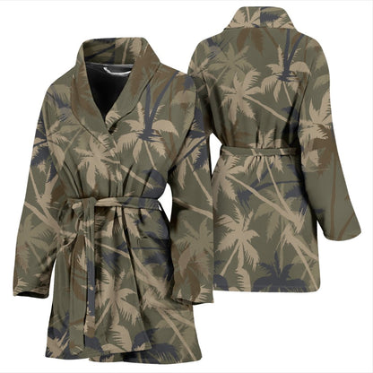 Palm Tree camouflage Women Bath Robe