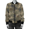 Palm Tree Camouflage Women Casual Bomber Jacket