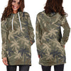 Palm Tree Camouflage Women Hoodie Dress