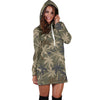 Palm Tree Camouflage Women Hoodie Dress