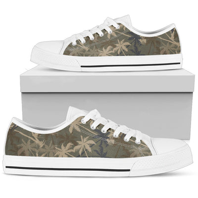 Palm Tree camouflage Women Low Top Shoes