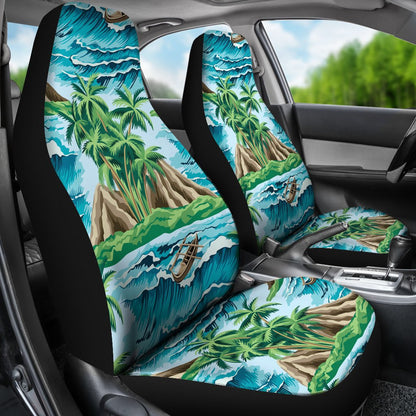 Palm Tree Hawaiian Themed Design Print Universal Fit Car Seat Covers