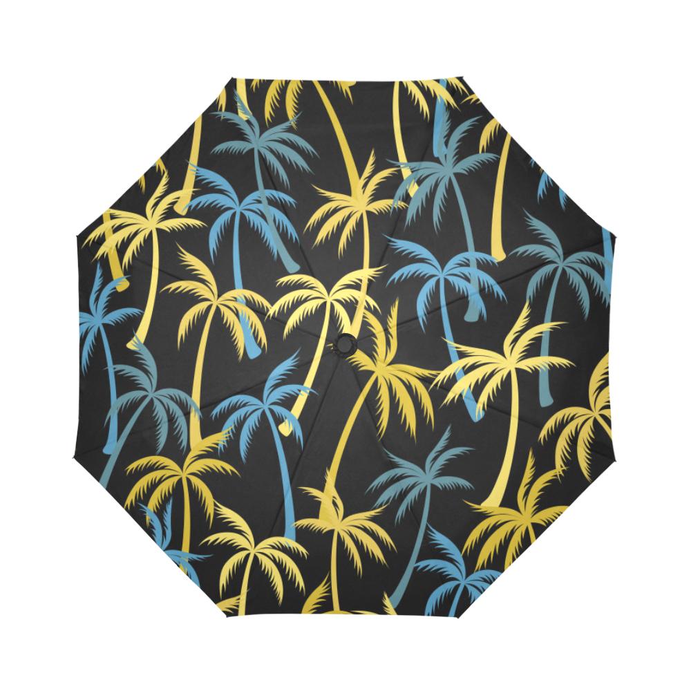 Palm Tree Pattern Automatic Foldable Umbrella