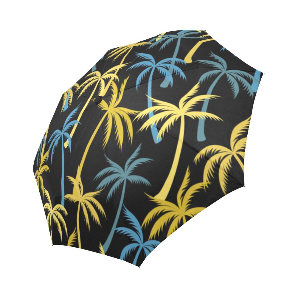 Palm Tree Pattern Automatic Foldable Umbrella
