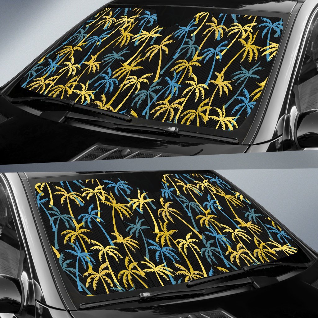 Palm Tree Pattern Car Sun Shade-JorJune
