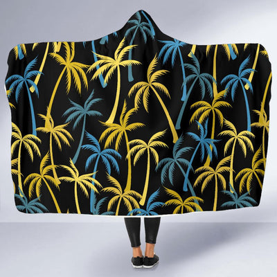 Palm Tree Pattern Hooded Blanket-JORJUNE.COM