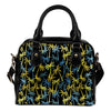 Palm Tree Pattern Leather Shoulder Handbag