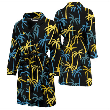 Palm Tree Pattern Men Bath Robe