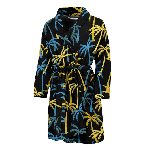 Palm Tree Pattern Men Bath Robe