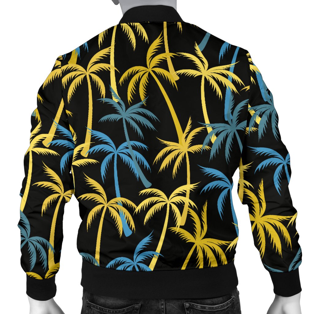 Palm Tree Pattern Men Casual Bomber Jacket