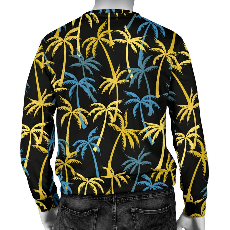 Palm Tree Pattern Men Crewneck Sweatshirt