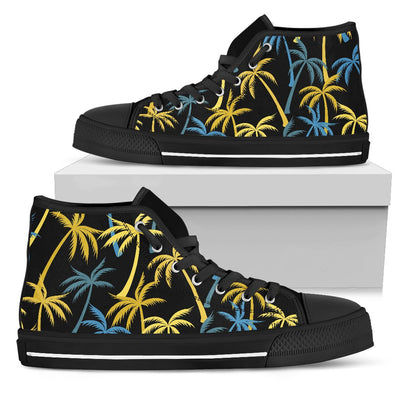 Palm Tree Pattern Men High Top Shoes