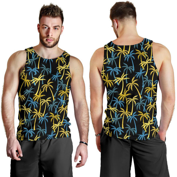 Palm Tree Pattern Men Tank Top - JorJune