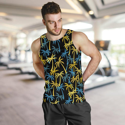 Palm Tree Pattern Men Tank Top