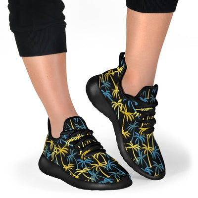 Palm Tree Pattern Mesh Knit Sneakers Shoes