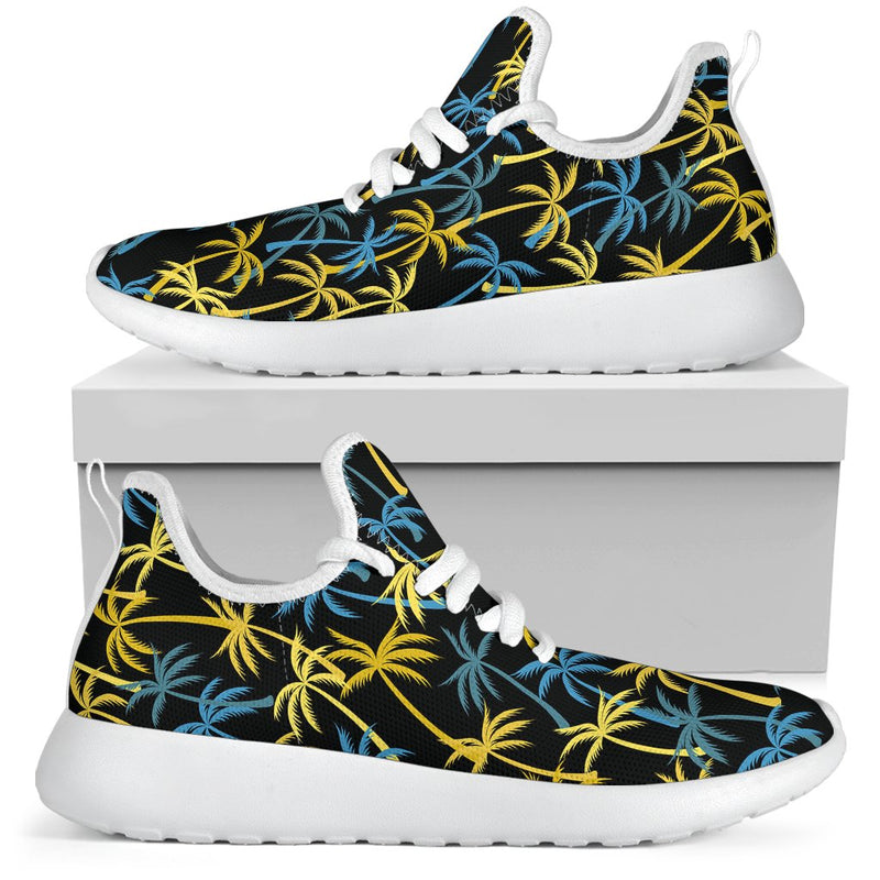 Palm Tree Pattern Mesh Knit Sneakers Shoes