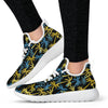 Palm Tree Pattern Mesh Knit Sneakers Shoes