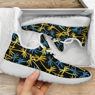 Palm Tree Pattern Mesh Knit Sneakers Shoes