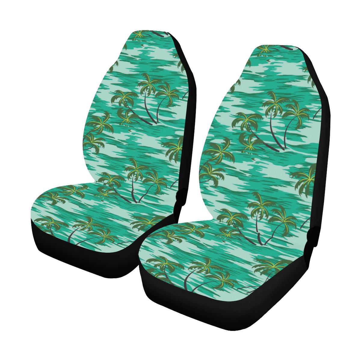 Palm Tree Pattern Print Design A01 Car Seat Covers (Set of 2)-JORJUNE.COM