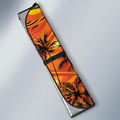 Palm Tree Pattern Print Design A02 Car Sun Shades-JORJUNE.COM