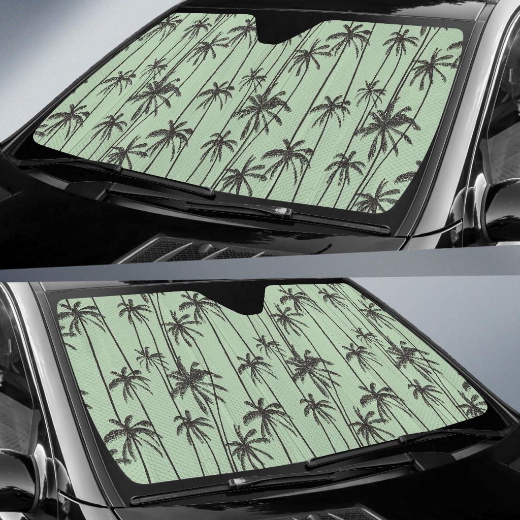 Palm Tree Pattern Print Design A04 Car Sun Shades-JORJUNE.COM