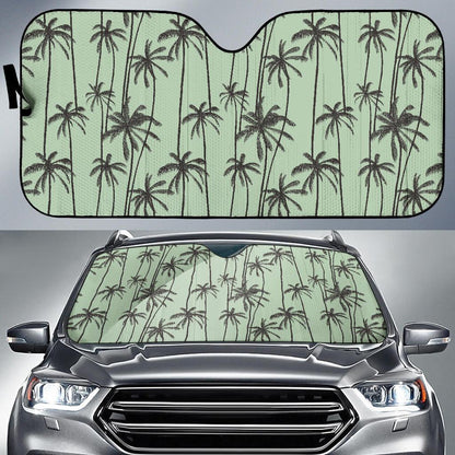 Palm Tree Pattern Print Design A04 Car Sun Shades-JORJUNE.COM