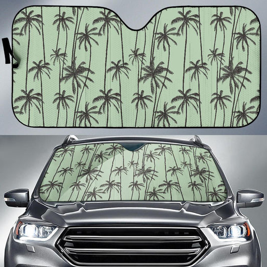 Palm Tree Pattern Print Design A04 Car Sun Shades-JORJUNE.COM