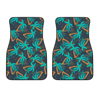Palm Tree Pattern Print Design PT01 Car Floor Mats-JORJUNE.COM