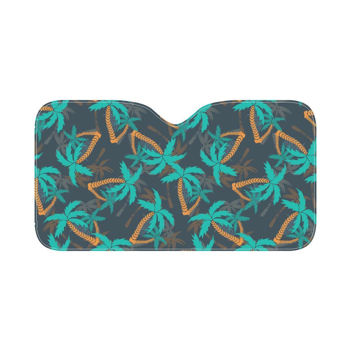 Palm Tree Pattern Print Design PT01 Car Sun Shade-JorJune