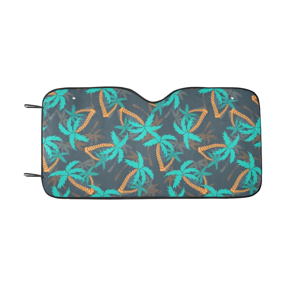 Palm Tree Pattern Print Design PT01 Car Sun Shade-JorJune
