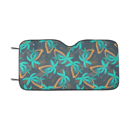 Palm Tree Pattern Print Design PT01 Car Sun Shade-JorJune
