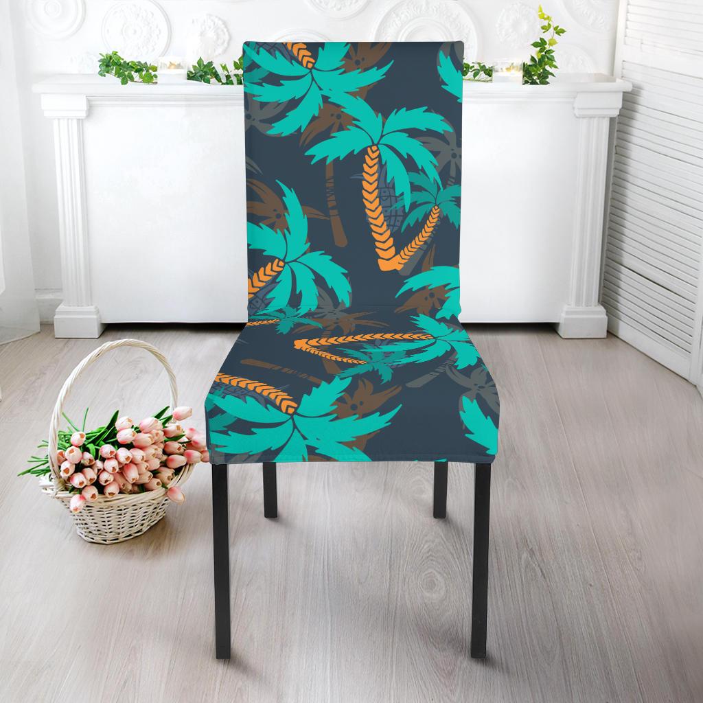Palm Tree Pattern Print Design PT01 Dining Chair Slipcover-JORJUNE.COM