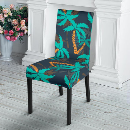 Palm Tree Pattern Print Design PT01 Dining Chair Slipcover-JORJUNE.COM