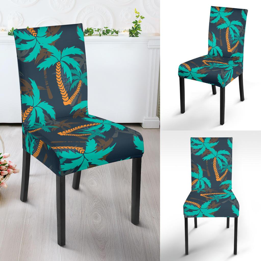 Palm Tree Pattern Print Design PT01 Dining Chair Slipcover-JORJUNE.COM
