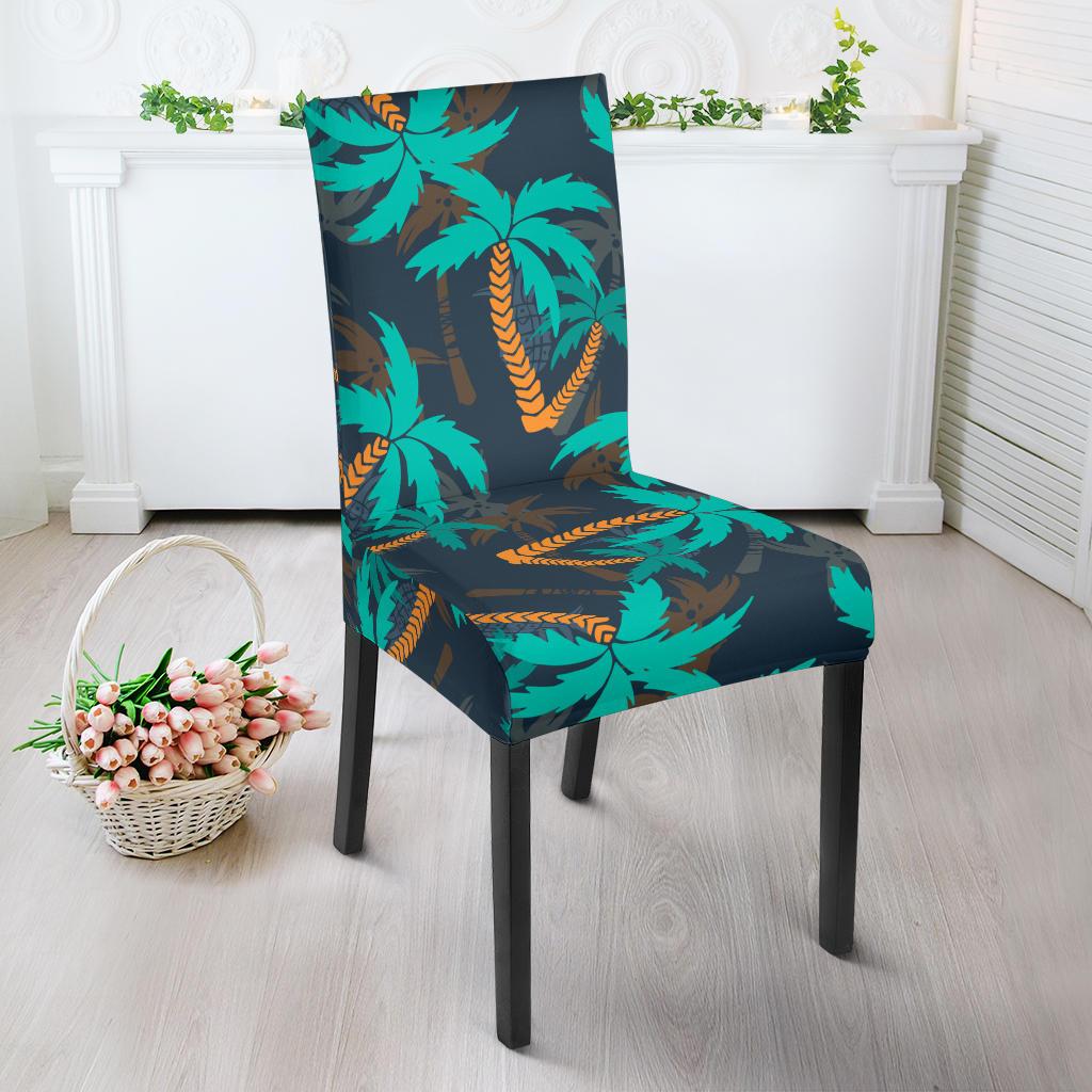 Palm Tree Pattern Print Design PT01 Dining Chair Slipcover-JORJUNE.COM