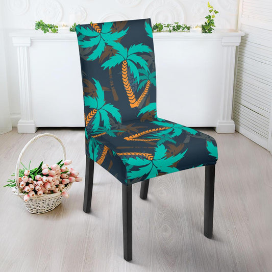 Palm Tree Pattern Print Design PT01 Dining Chair Slipcover-JORJUNE.COM