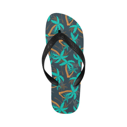 Palm Tree Pattern Print Design PT01 Flip Flops-JorJune