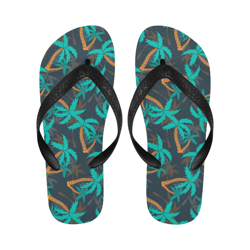 Palm Tree Pattern Print Design PT01 Flip Flops-JorJune