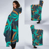 Palm Tree Pattern Print Design PT01 Hooded Blanket-JORJUNE.COM
