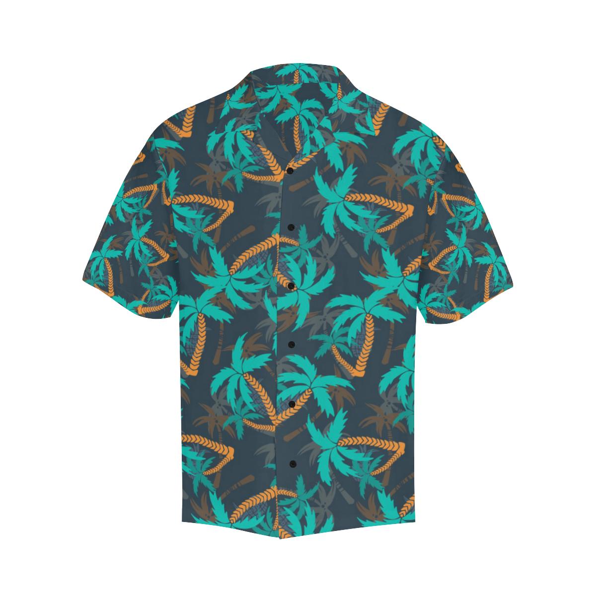 Palm Tree Pattern Print Design PT01 Men Hawaiian Shirt-JorJune