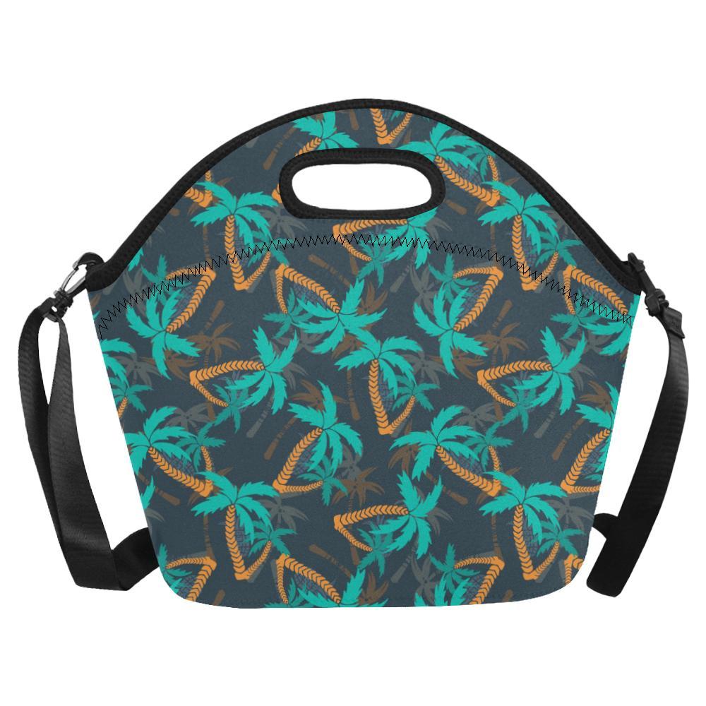 Palm Tree Pattern Print Design PT01 Neoprene Lunch Bag-JorJune