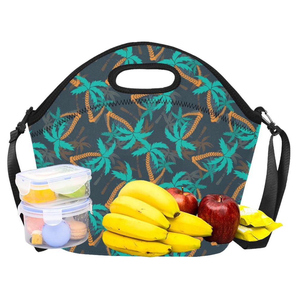 Palm Tree Pattern Print Design PT01 Neoprene Lunch Bag-JorJune