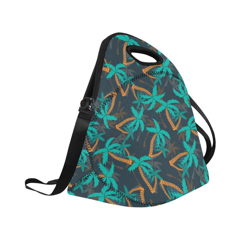 Palm Tree Pattern Print Design PT01 Neoprene Lunch Bag-JorJune