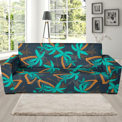 Palm Tree Pattern Print Design PT01 Sofa Slipcover-JORJUNE.COM