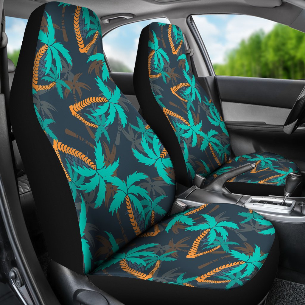 Palm Tree Pattern Print Design PT01 Universal Fit Car Seat Covers-JorJune