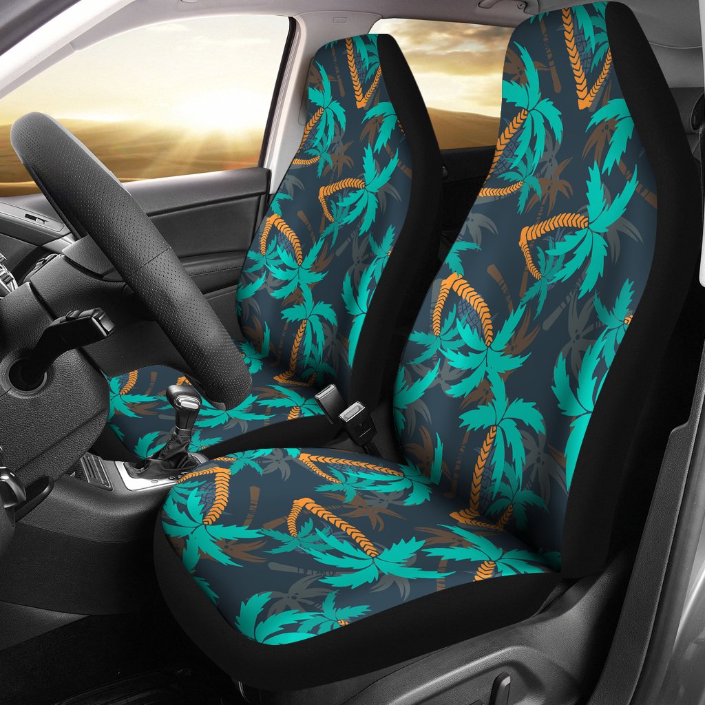 Palm Tree Pattern Print Design PT01 Universal Fit Car Seat Covers-JorJune