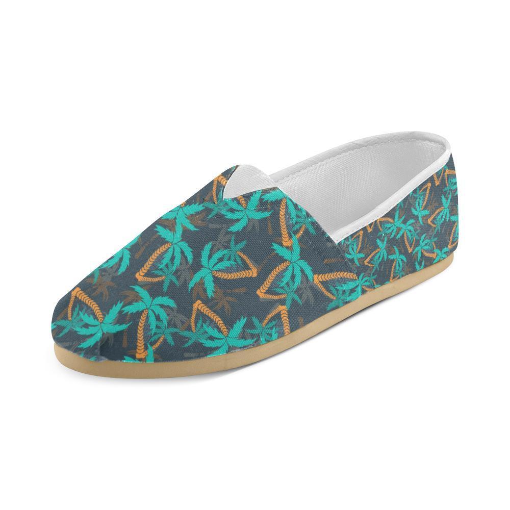 Palm Tree Pattern Print Design PT01 Women Casual Shoes-JorJune.com