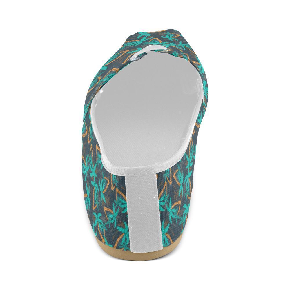 Palm Tree Pattern Print Design PT01 Women Casual Shoes-JorJune.com